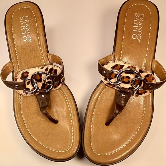 Franco Sarto leopard print wedge heel - Picture 1 of 8